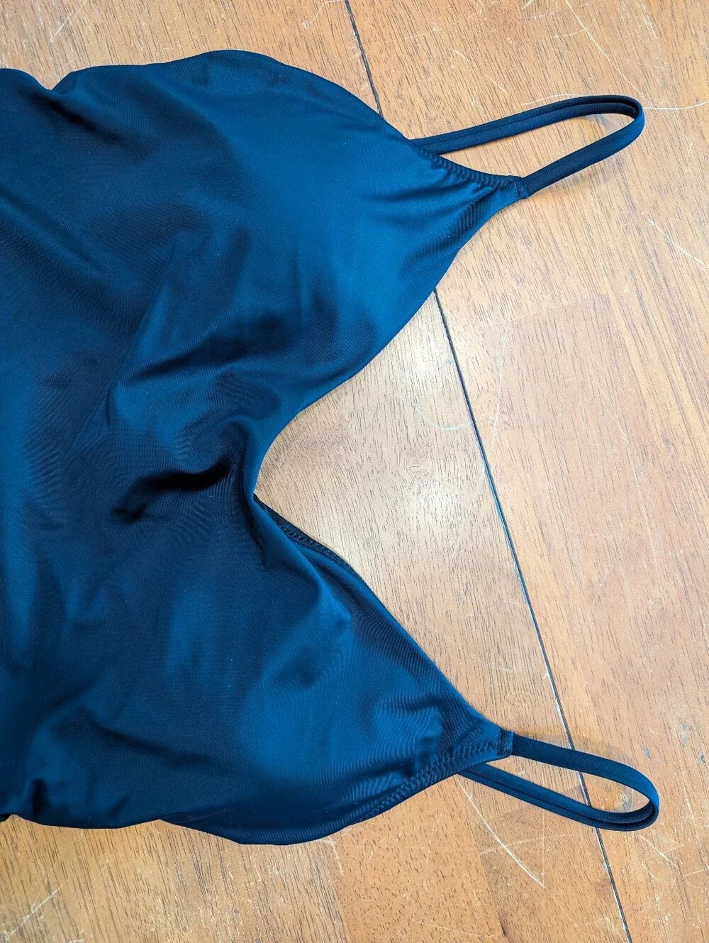 J. Crew Re-imagined Navy Scoop Neck One-Piece Swimsuit - Picture 3 of 5
